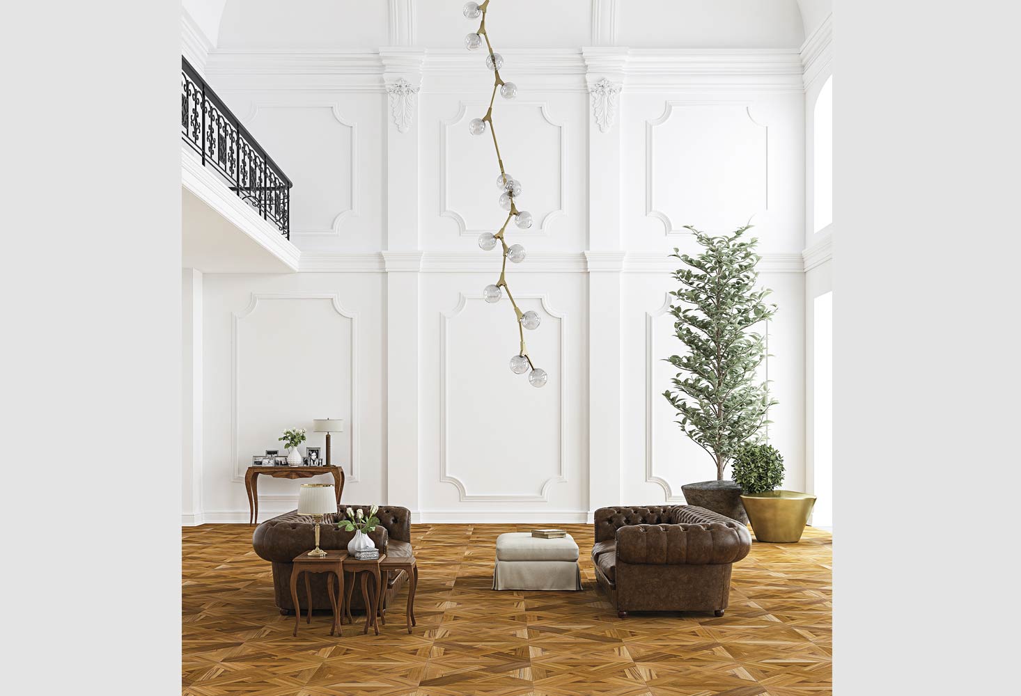 Contemporary Wood | 5 QUADROTTE-Teak-Burma-Spazzolato-Oliato-Fiesole_02 | White & White