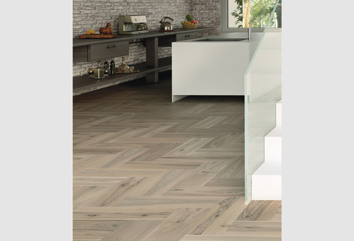 Contemporary Wood | 8 MODULO-Noce-Europeo-Rustico-Oliato-Natura | White & White